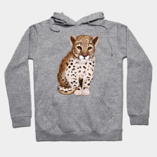 Cute Leopard Drawing Hoodie